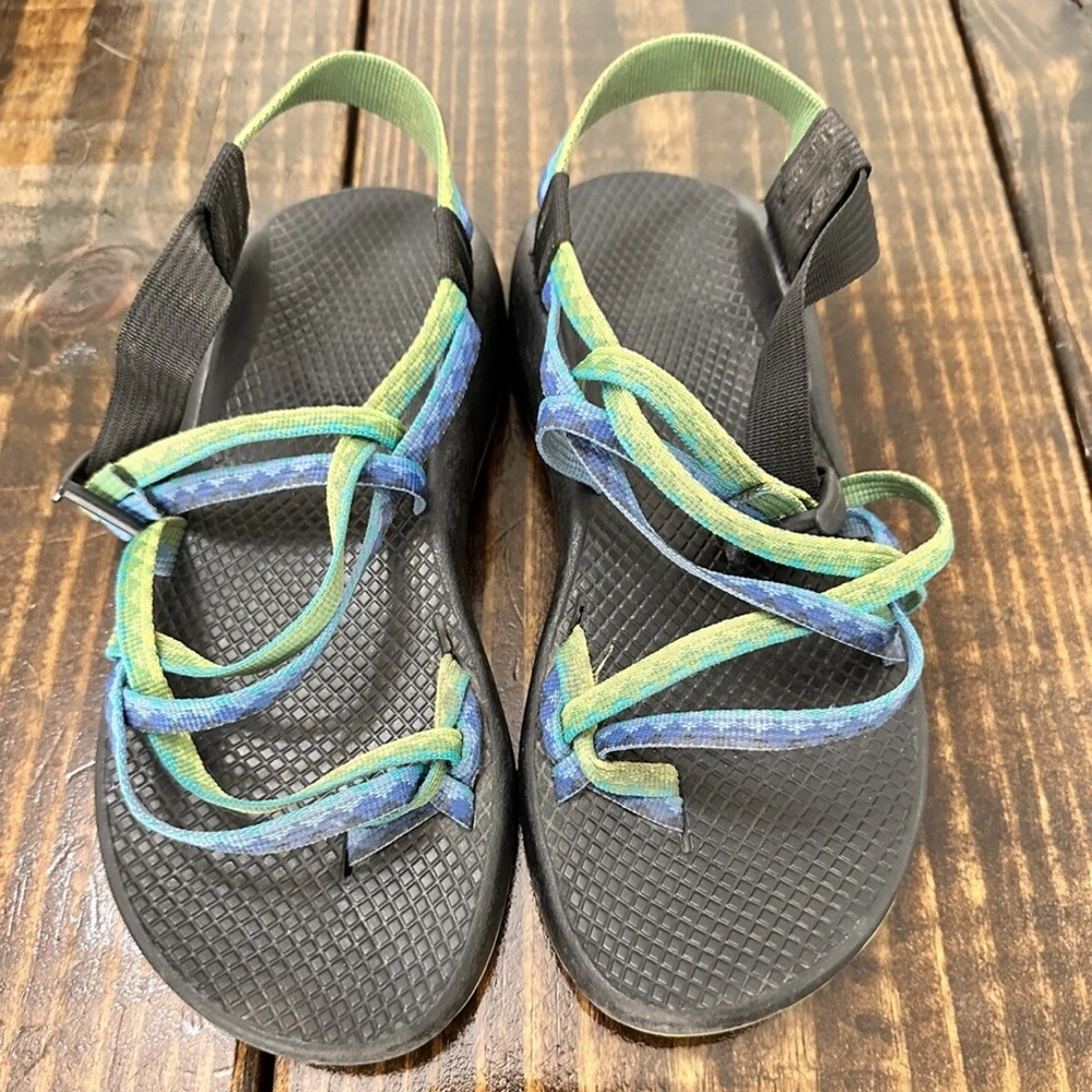 Chaco Black Sandals with Vibrant Straps